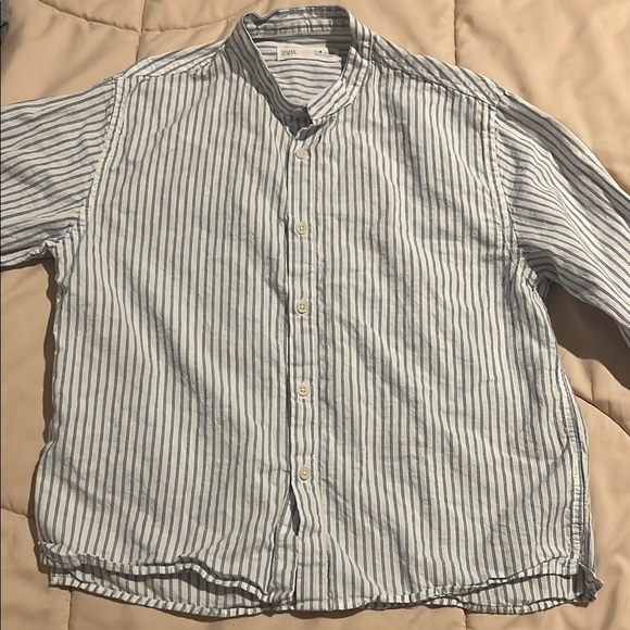 Zara boy Blue Striped Shirt - Picture 1 of 8